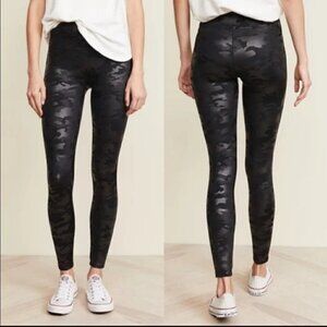 LIKE NEW Spanx Faux Leather Camo Leggings Sz L